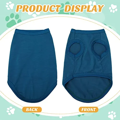 24 Pieces Dog Shirts Plain Dog T-Shirt Pet Puppy Blank Clothes Dog Solid Color T-Shirt Apparel Soft and Breathable Basic Clothes for Small Medium Large Dog Cats Puppy Pet (Small)