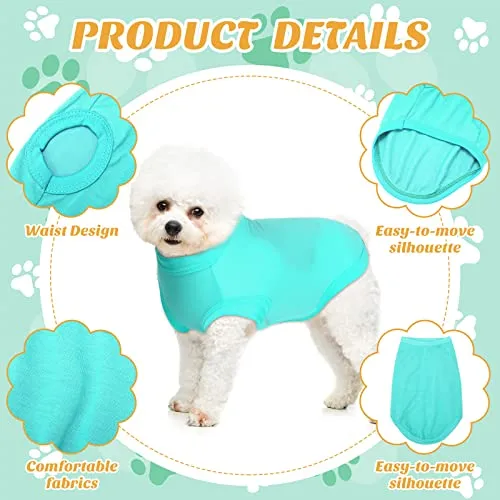 24 Pieces Dog Shirts Plain Dog T-Shirt Pet Puppy Blank Clothes Dog Solid Color T-Shirt Apparel Soft and Breathable Basic Clothes for Small Medium Large Dog Cats Puppy Pet (Small)