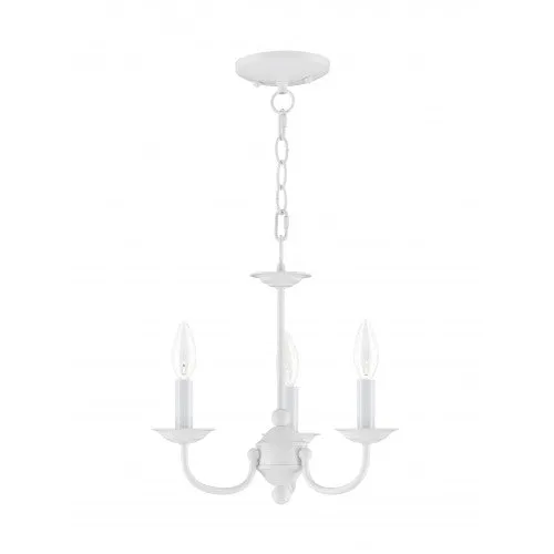 3 Light White Chandelier