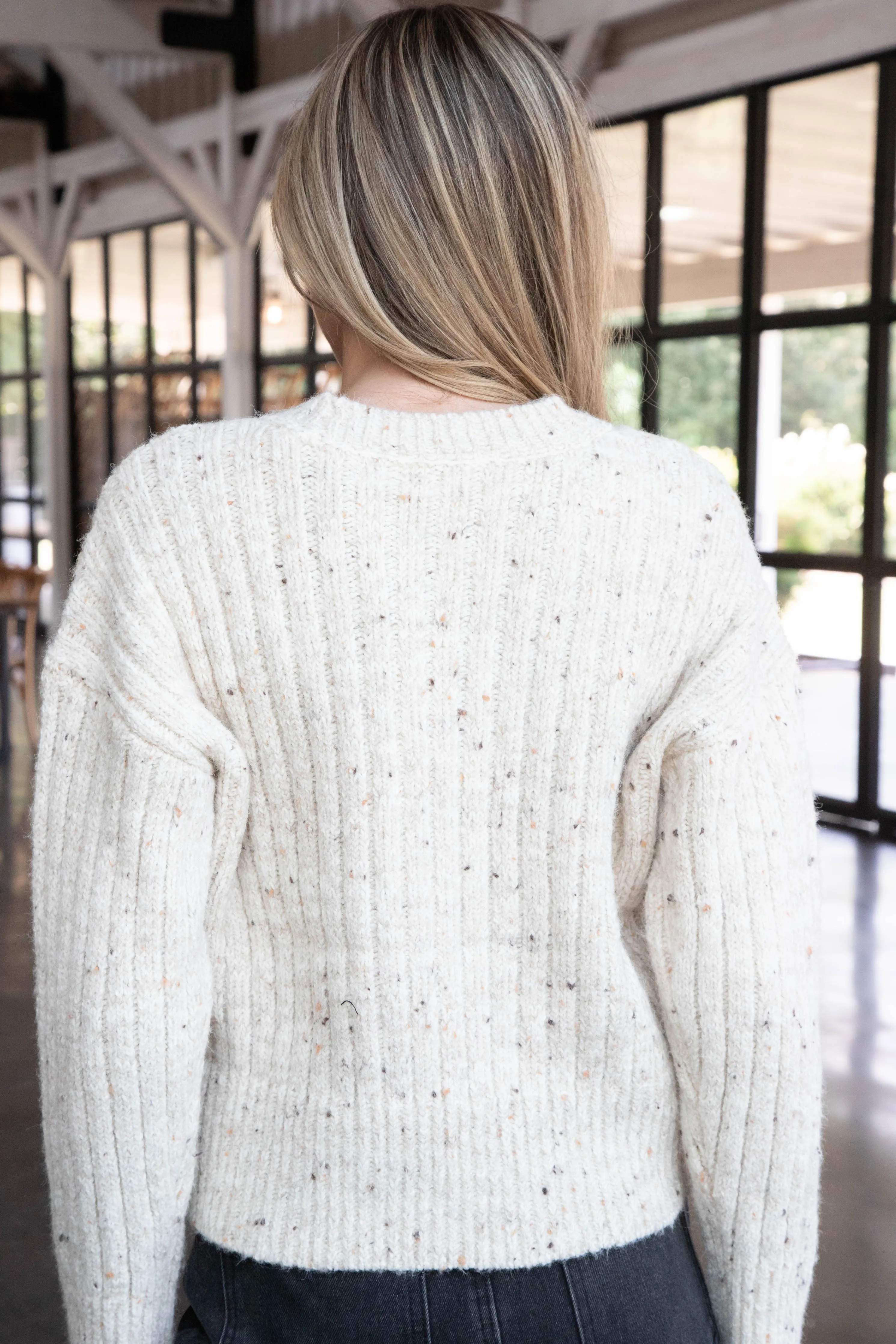 Adalina Crew Neck Sweater, Natural | RD Style