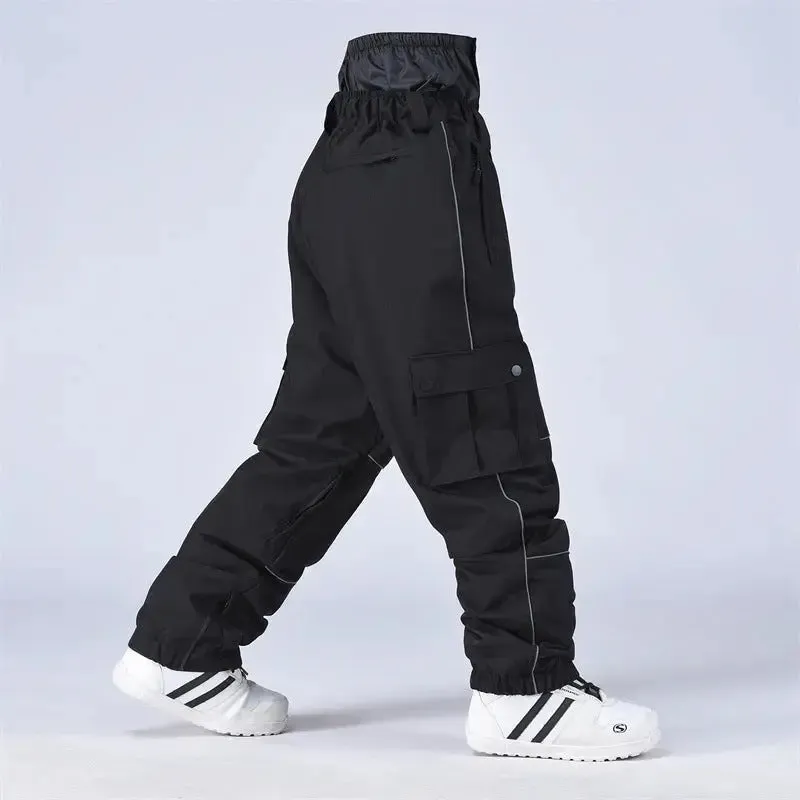 Adult Baggy Snowboard Trousers Insulated Cargo Ski Pants