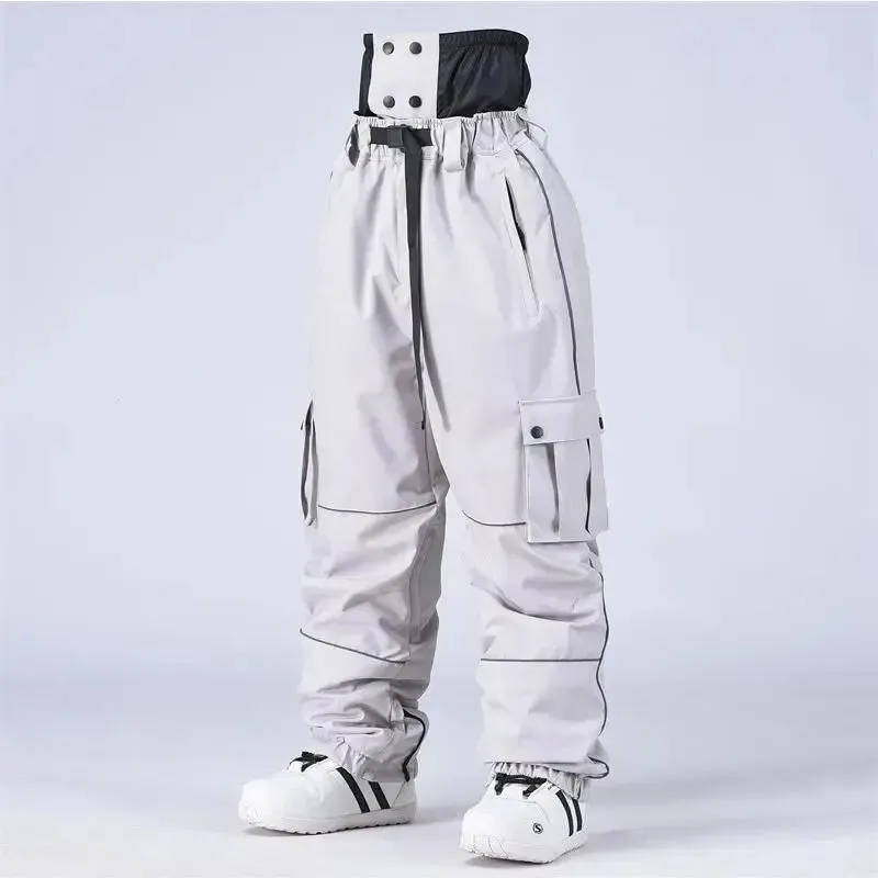 Adult Baggy Snowboard Trousers Insulated Cargo Ski Pants