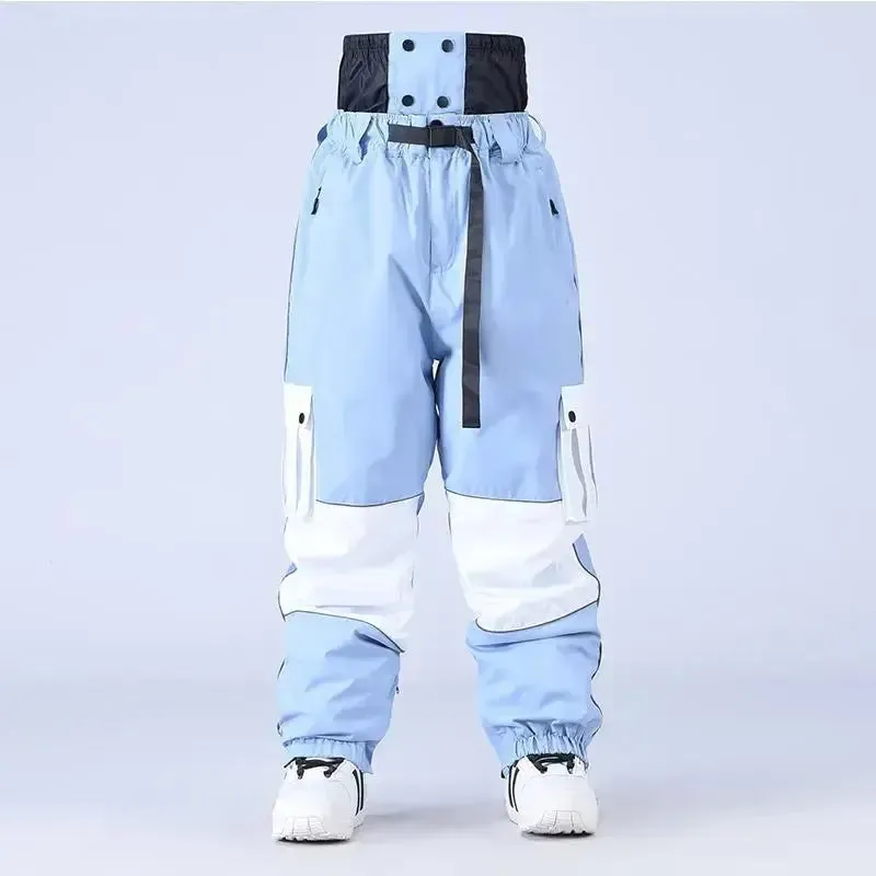 Adult Baggy Snowboard Trousers Insulated Cargo Ski Pants