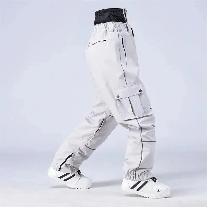 Adult Baggy Snowboard Trousers Insulated Cargo Ski Pants