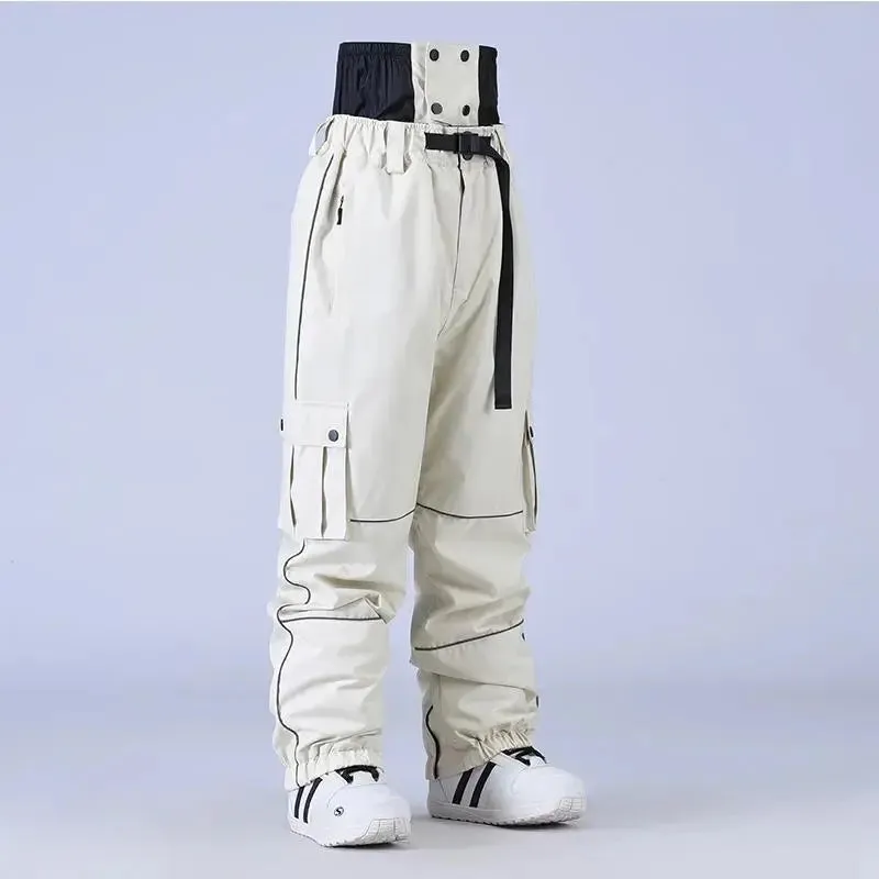 Adult Baggy Snowboard Trousers Insulated Cargo Ski Pants