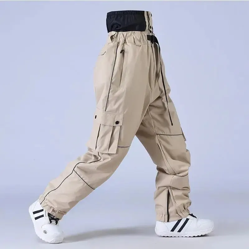 Adult Baggy Snowboard Trousers Insulated Cargo Ski Pants