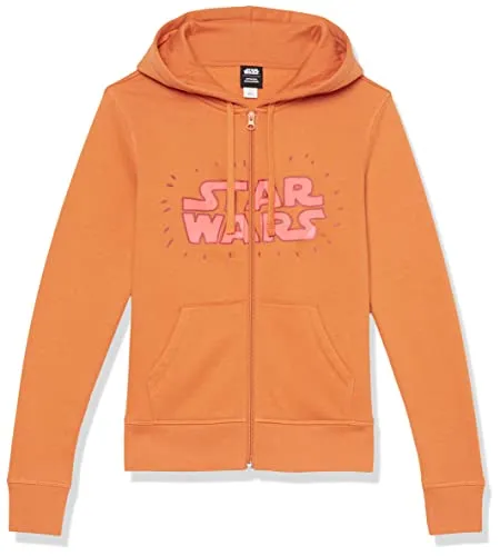 Amazon Essentials Disney | Marvel | Star Wars | Princess Women's Fleece Full-Zip Hoodie Sweatshirts (Available in Plus Size), Star Wars Logo, 6X