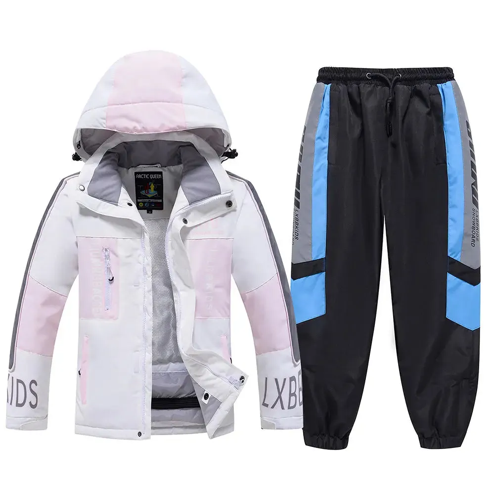 Boys & Girls Zip-up Snow Jacket & Loose Pants Set