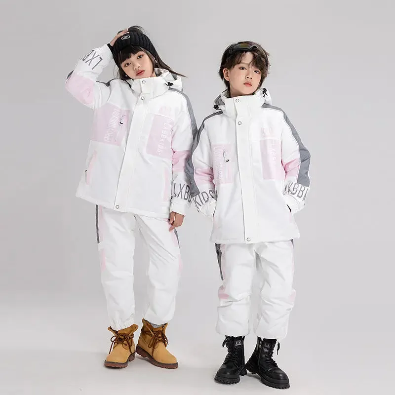 Boys & Girls Zip-up Snow Jacket & Loose Pants Set