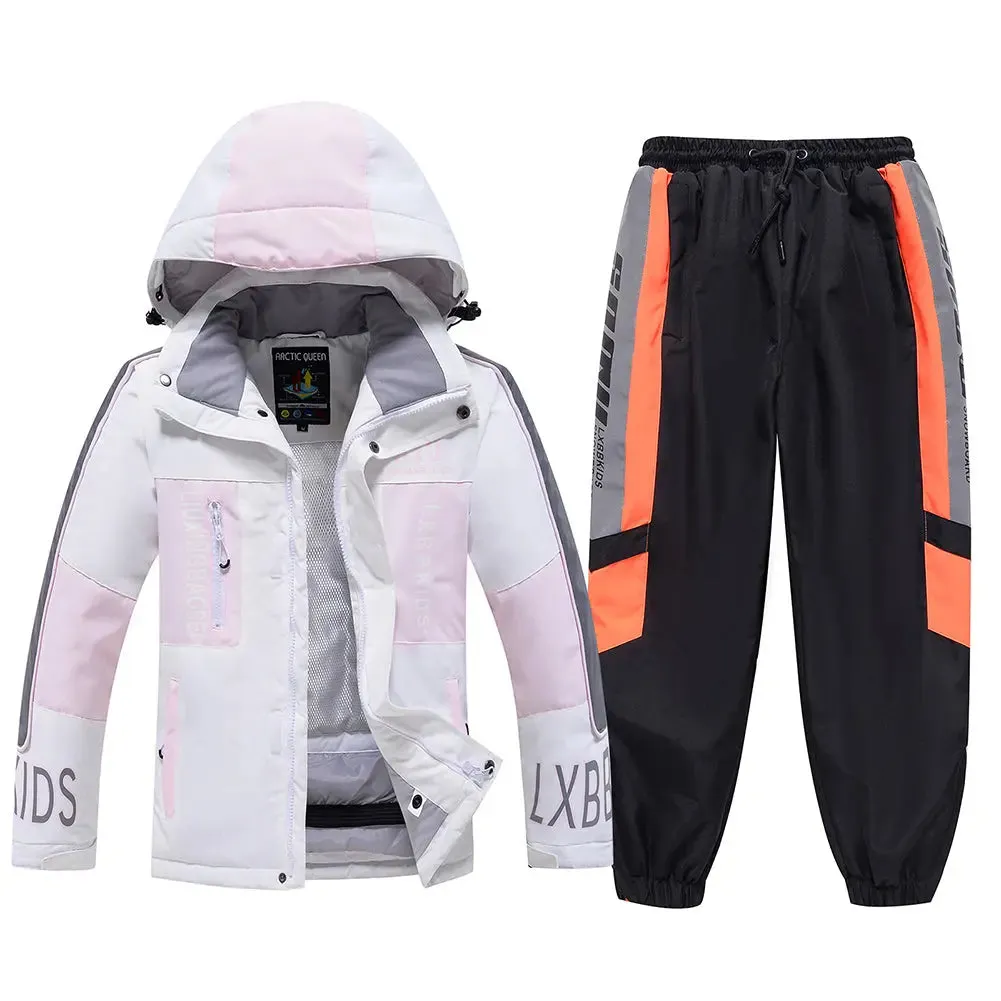 Boys & Girls Zip-up Snow Jacket & Loose Pants Set