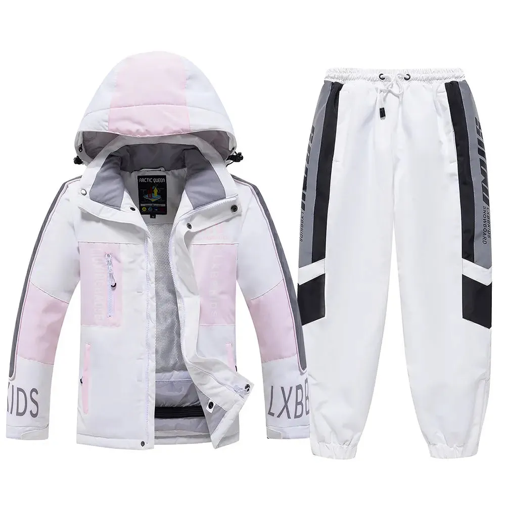 Boys & Girls Zip-up Snow Jacket & Loose Pants Set