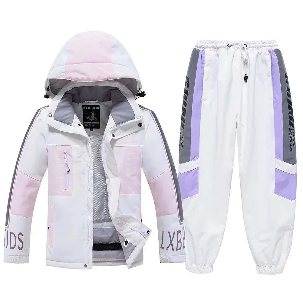 Boys & Girls Zip-up Snow Jacket & Loose Pants Set