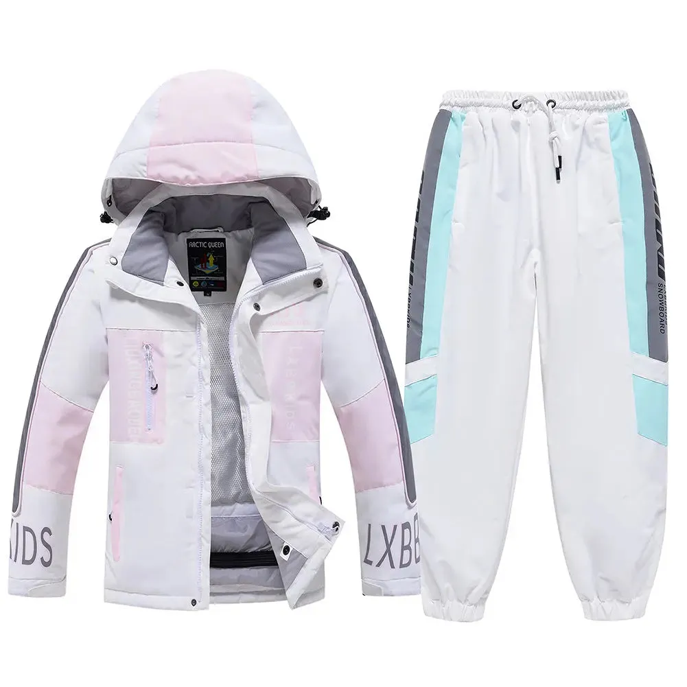 Boys & Girls Zip-up Snow Jacket & Loose Pants Set