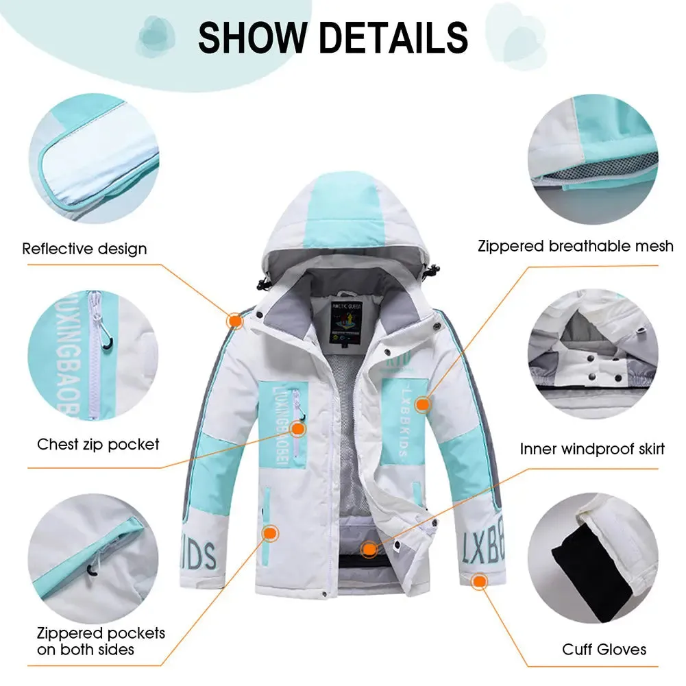 Boys & Girls Zip-up Snow Jacket & Loose Pants Set