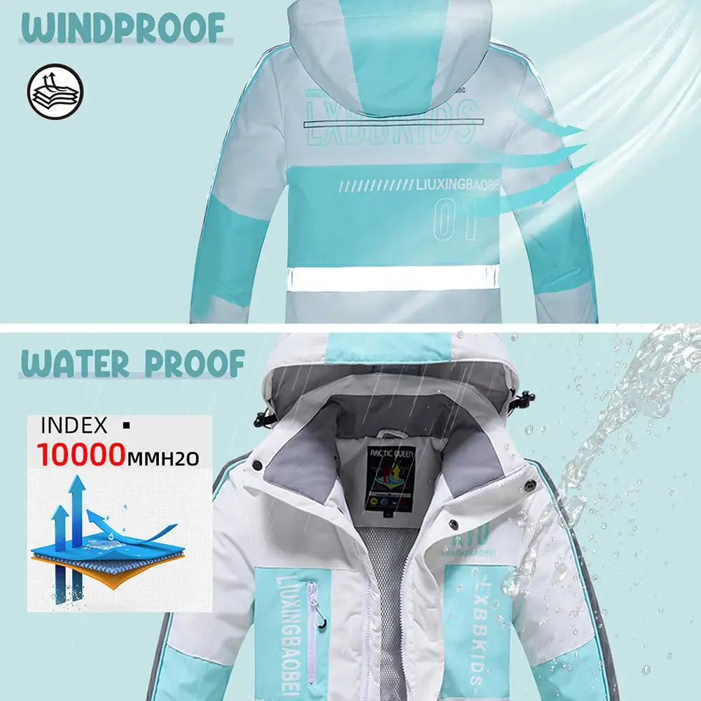 Boys & Girls Zip-up Snow Jacket & Loose Pants Set