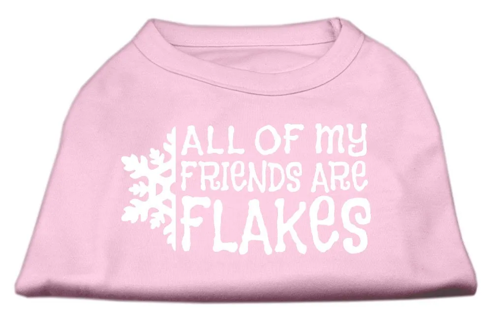 Christmas Screenprinted Dog Shirt, "All My Friends Are Flakes"