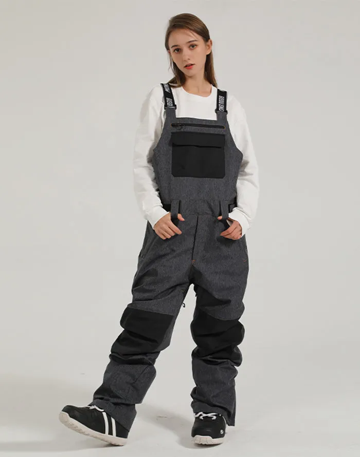 Couple Suspenders Ski Pants Winter Windproof And Waterproof One-Piece Snowborad Pants