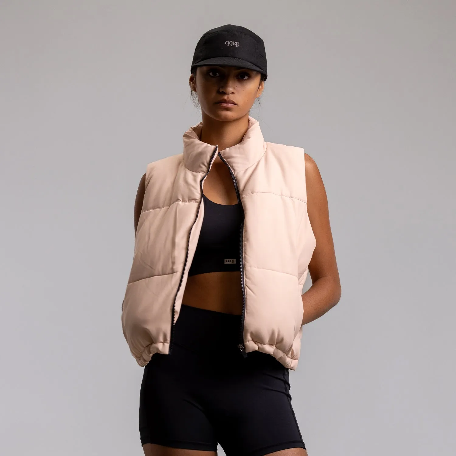 Cropped Puffer Vest Women's