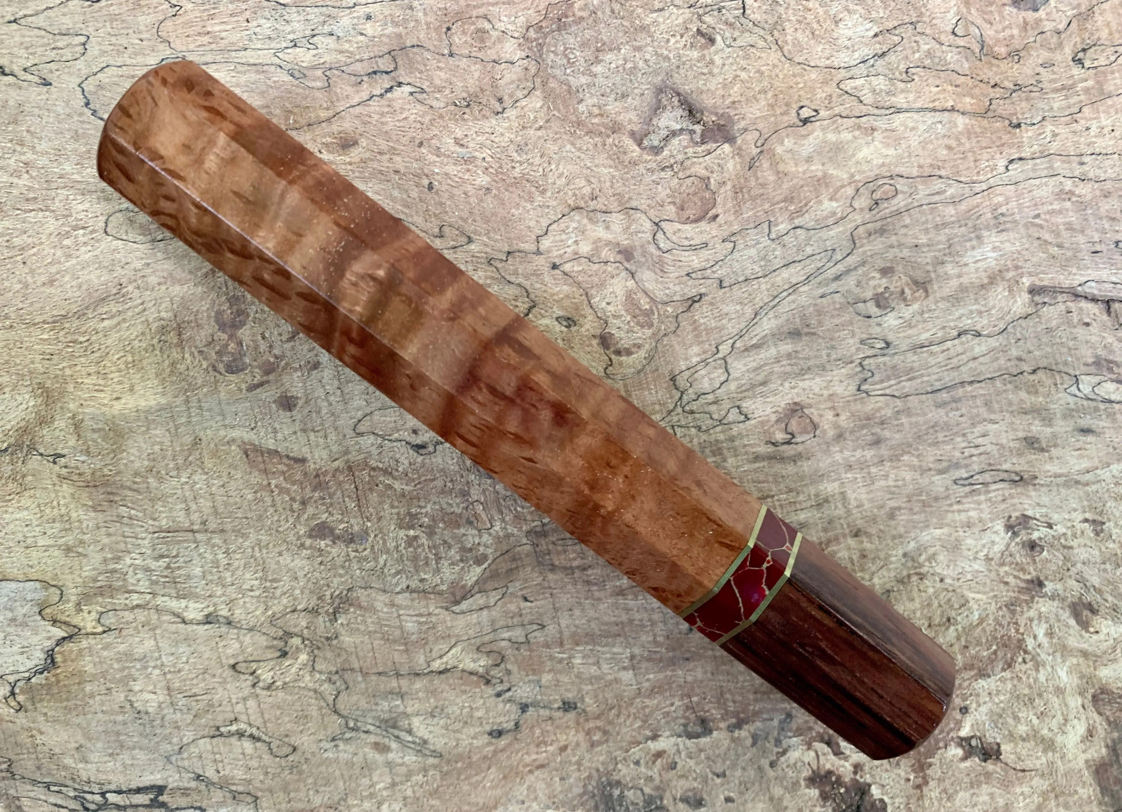 Custom Japanese Knife handle (wa handle) - Buloak and Rosewood