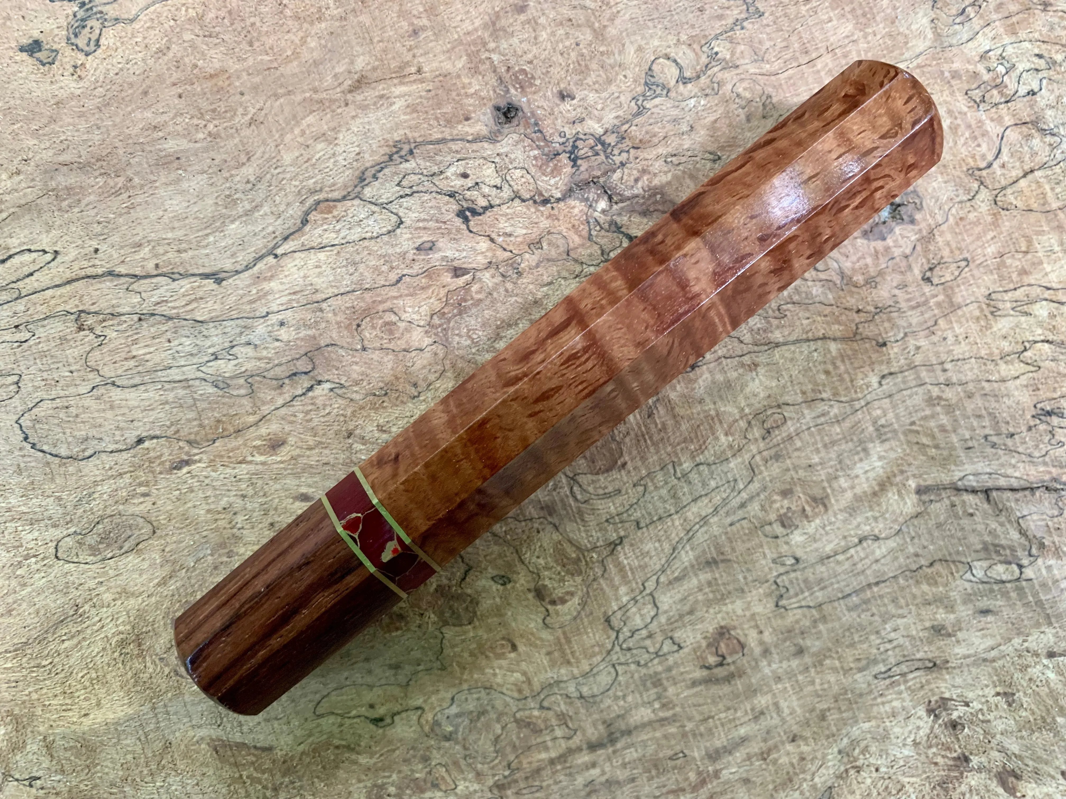 Custom Japanese Knife handle (wa handle) - Buloak and Rosewood