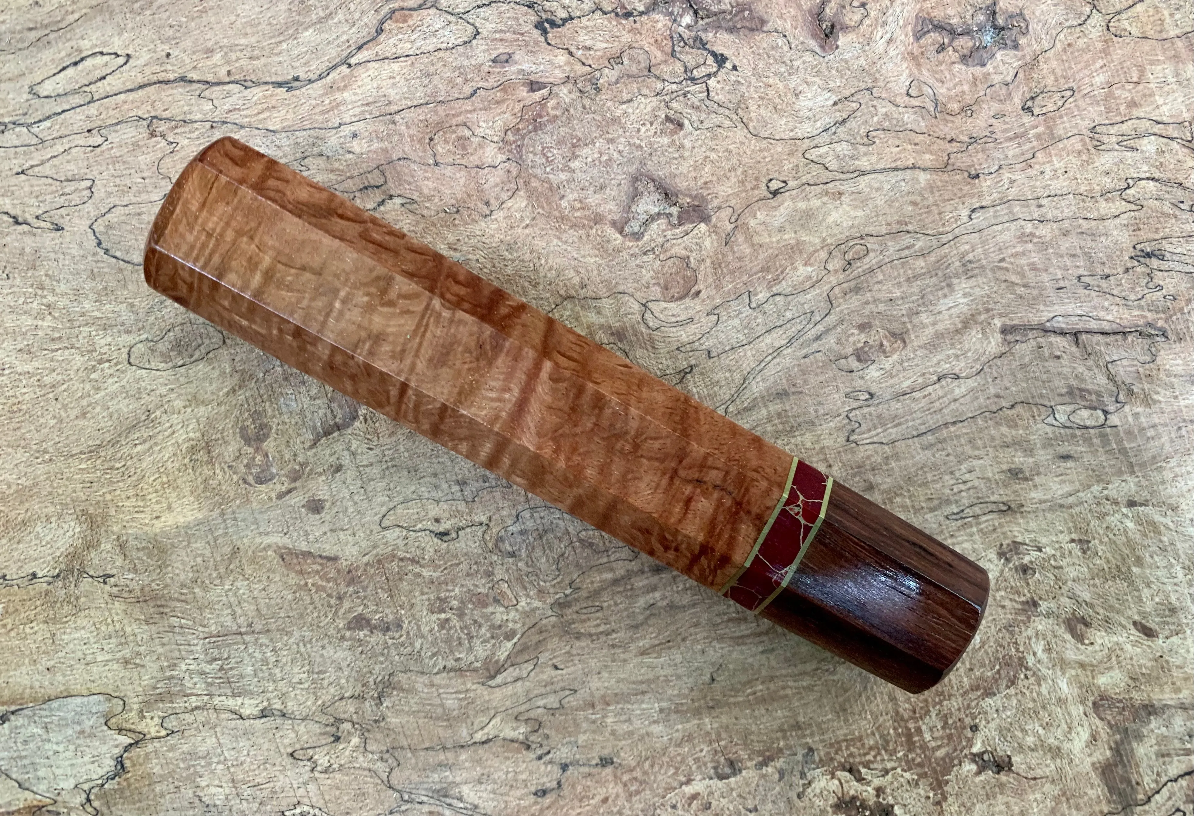 Custom Japanese Knife handle (wa handle) - Buloak and Rosewood