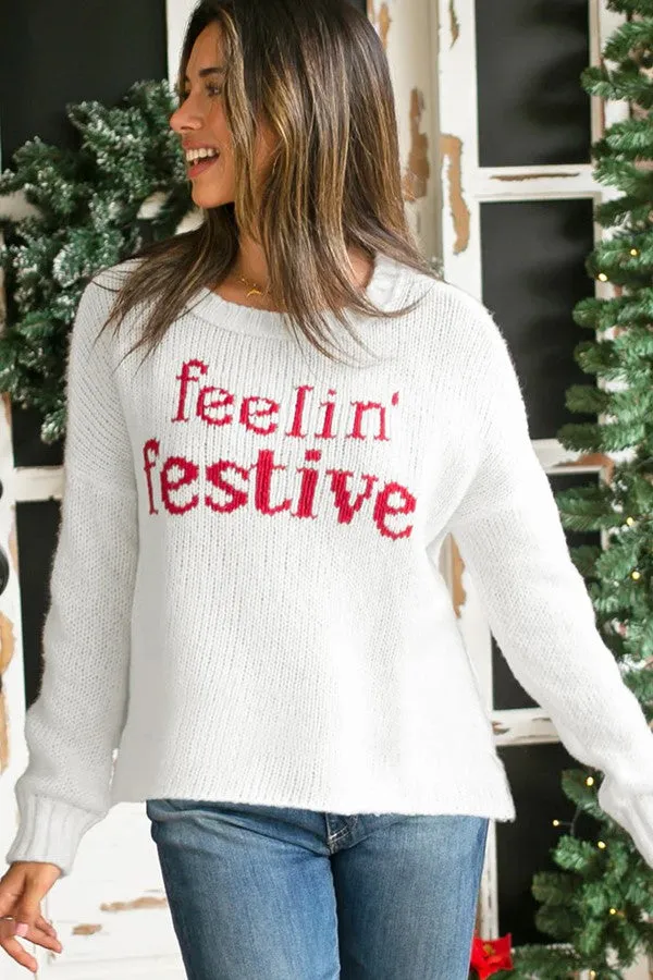 Feelin' Festive Chunky Crew Sweater