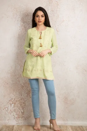 Georgette embd kurti U8_1055