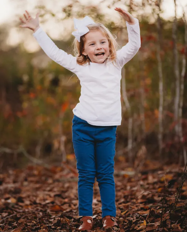 Girls Soft Cotton Jersey Long Sleeve Tee | Medium Pink