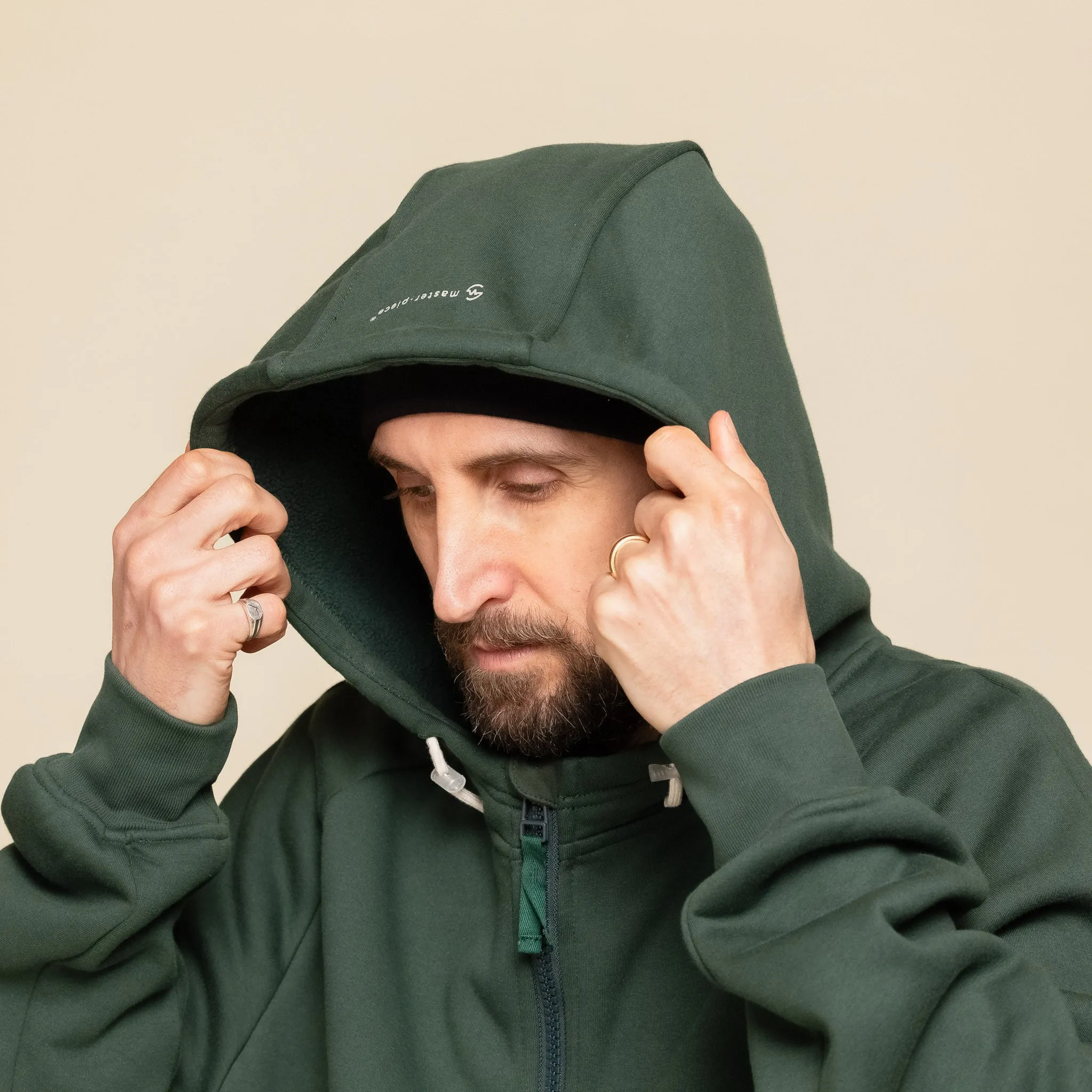 GOOPiMADE x Masterpiece - “MEquip-H3” Mantle Logo Hooded Jacket - Green