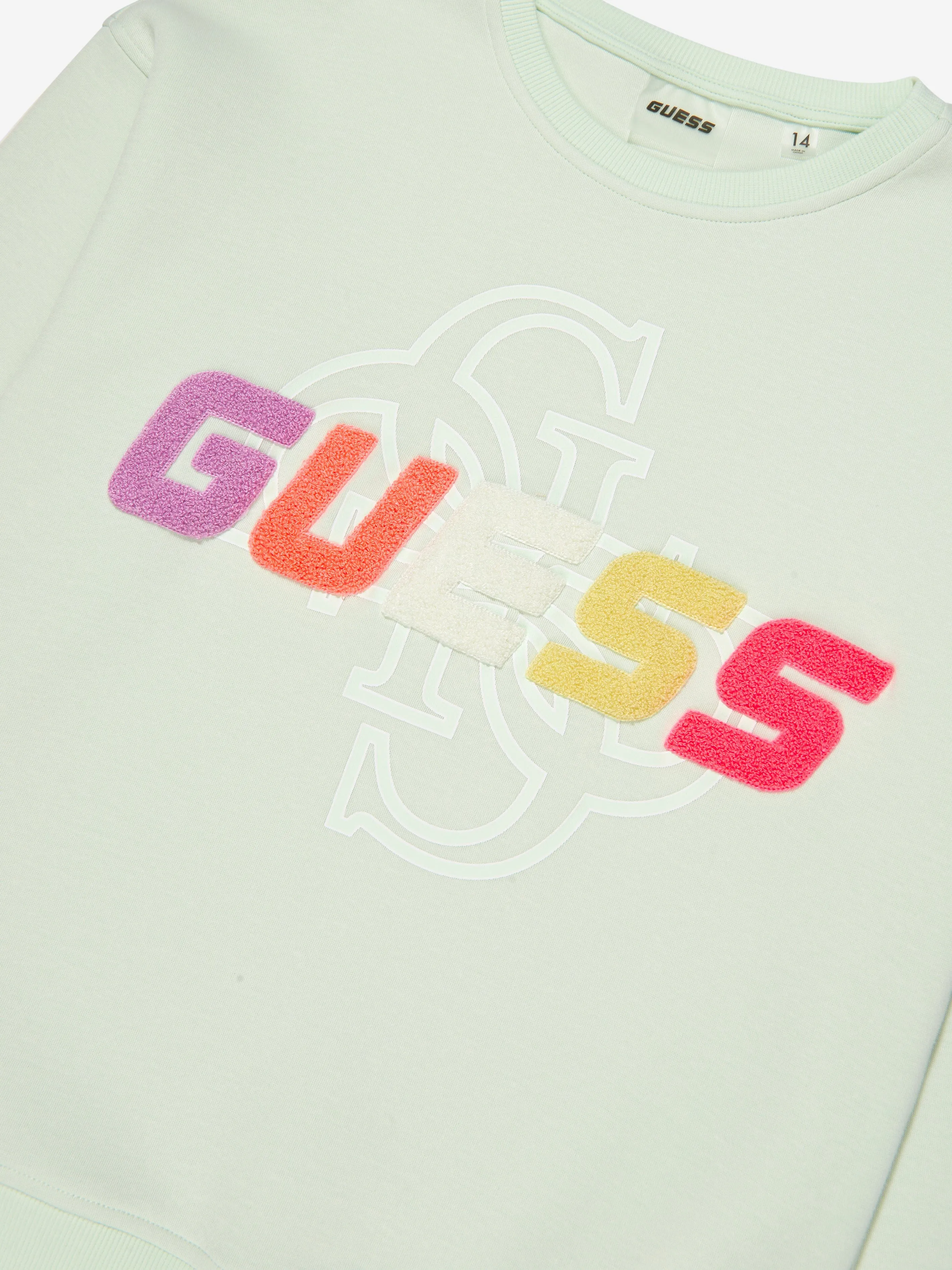 Guess Girls Logo Sweatshirt in Green