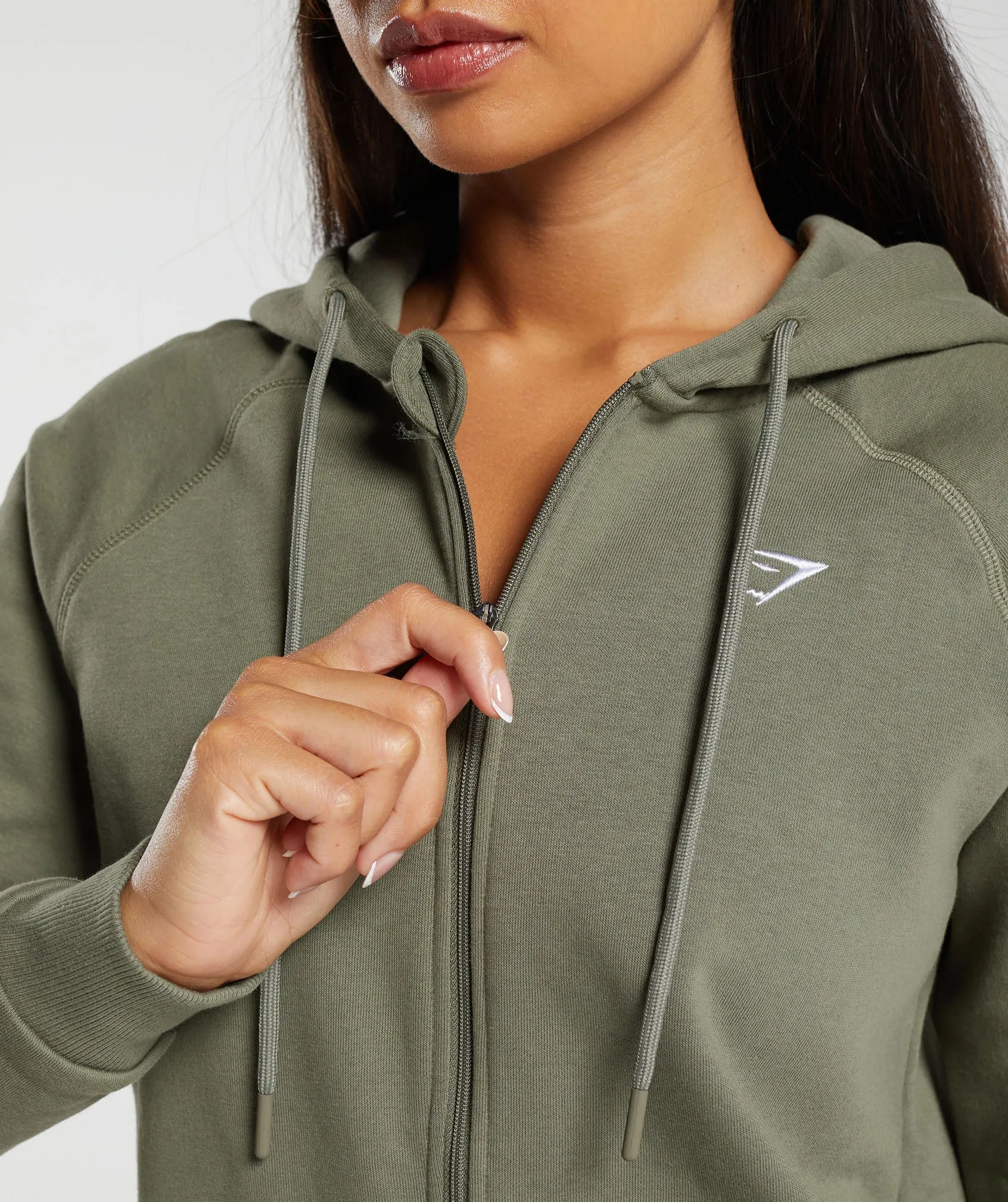 Gymshark Training Fleece Zip Hoodie - Base Green