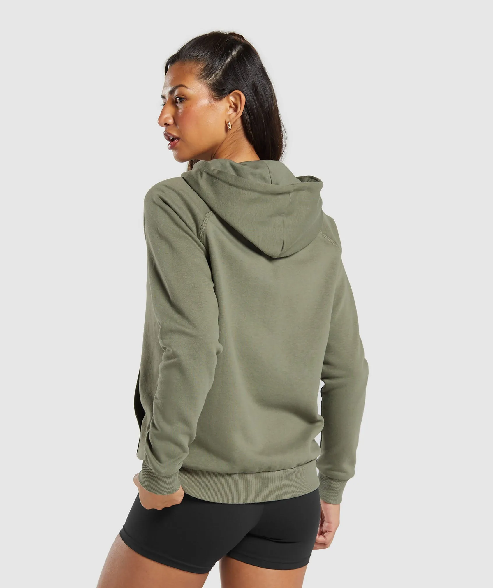 Gymshark Training Fleece Zip Hoodie - Base Green