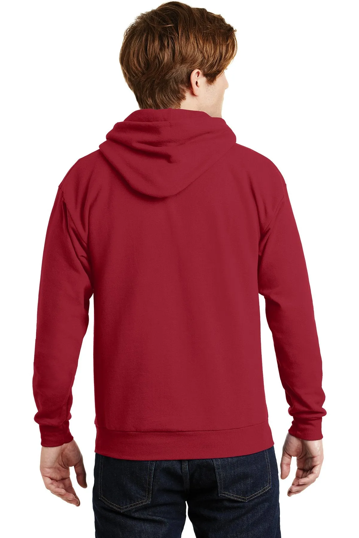 Hanes Ecosmart Pullover Hooded Sweatshirt P170 Deep Red