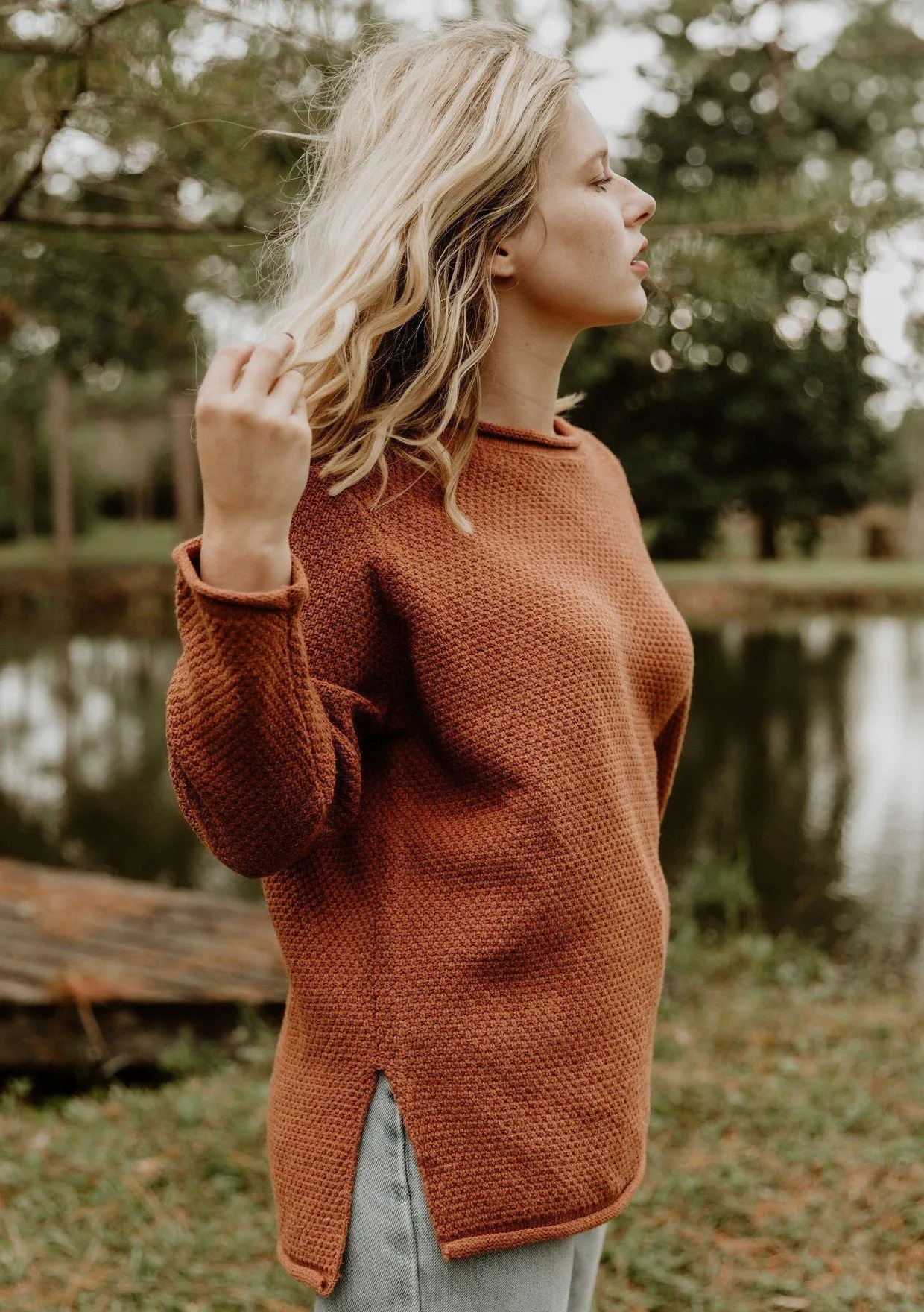 Honeycomb Rollneck Sweater