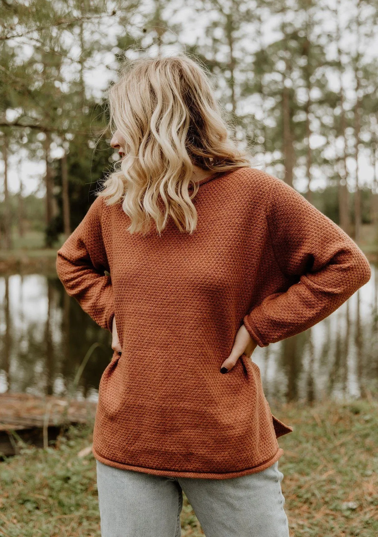 Honeycomb Rollneck Sweater