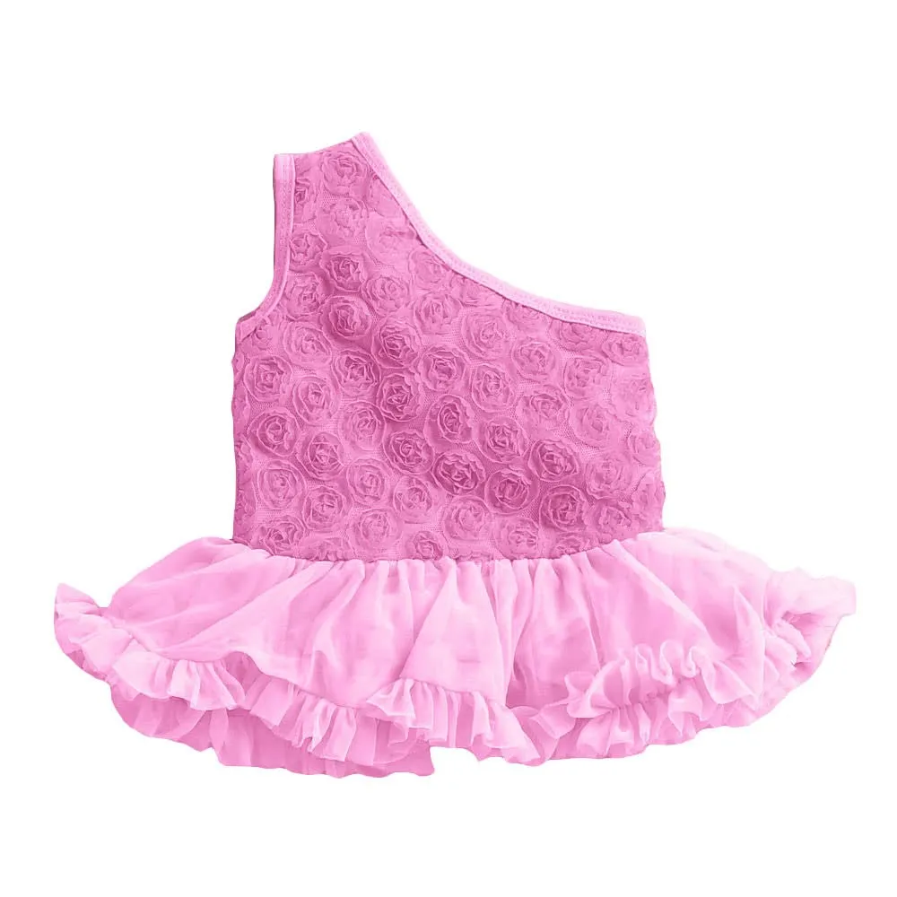 Hopscotch Baby Girls Cotton Blend Sleeveless Ruffle Embellished Knee-Length Party Dress In Pink Color For Ages 3-6 Months (Byn-2544742)