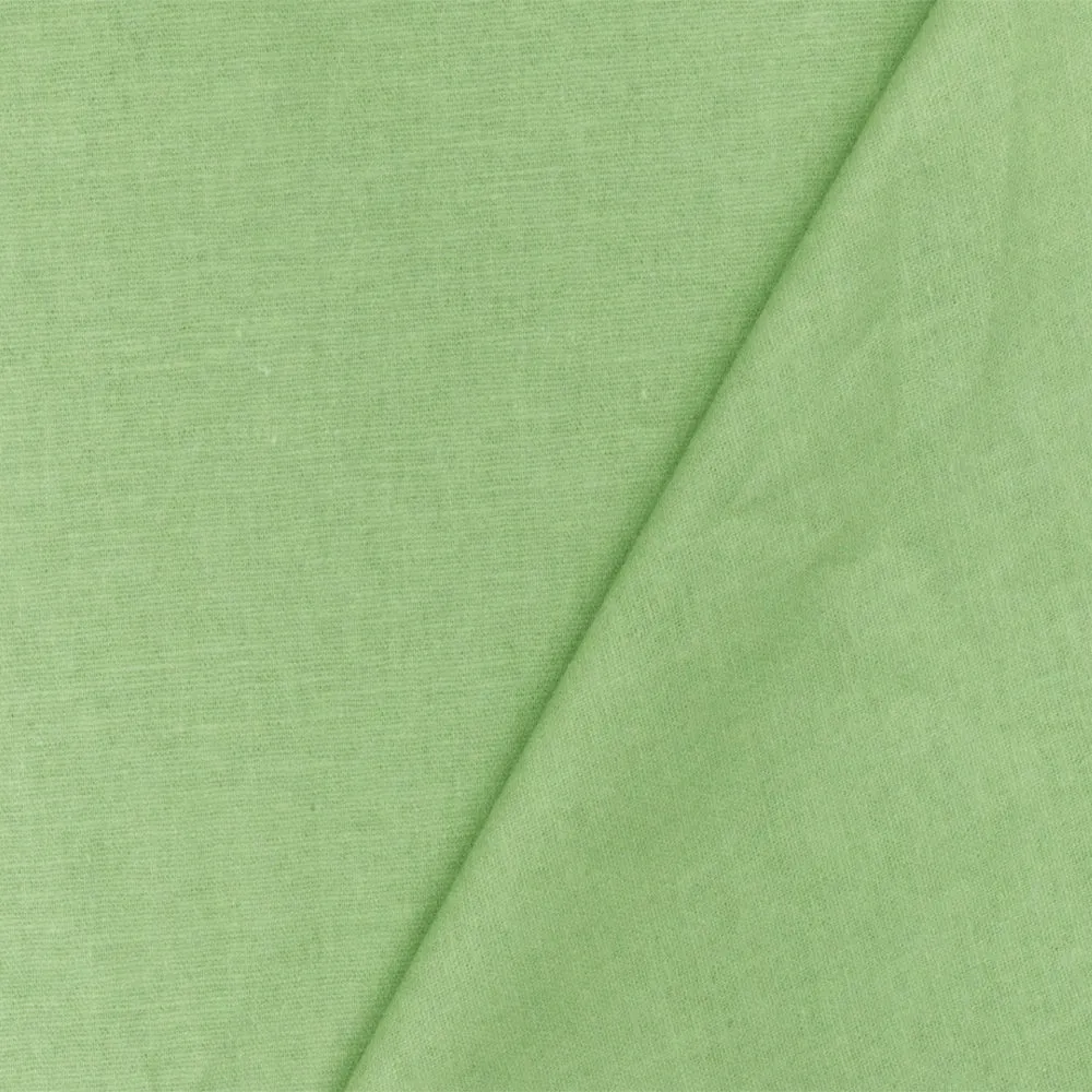 Ice Cream Green Solid Cross-Hatch Stretch Cotton Woven Shirting Fabric