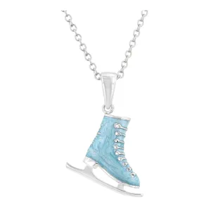 J Goodin Enamel Symbolic Contemporary Style Enamel Ice Skate Pendant