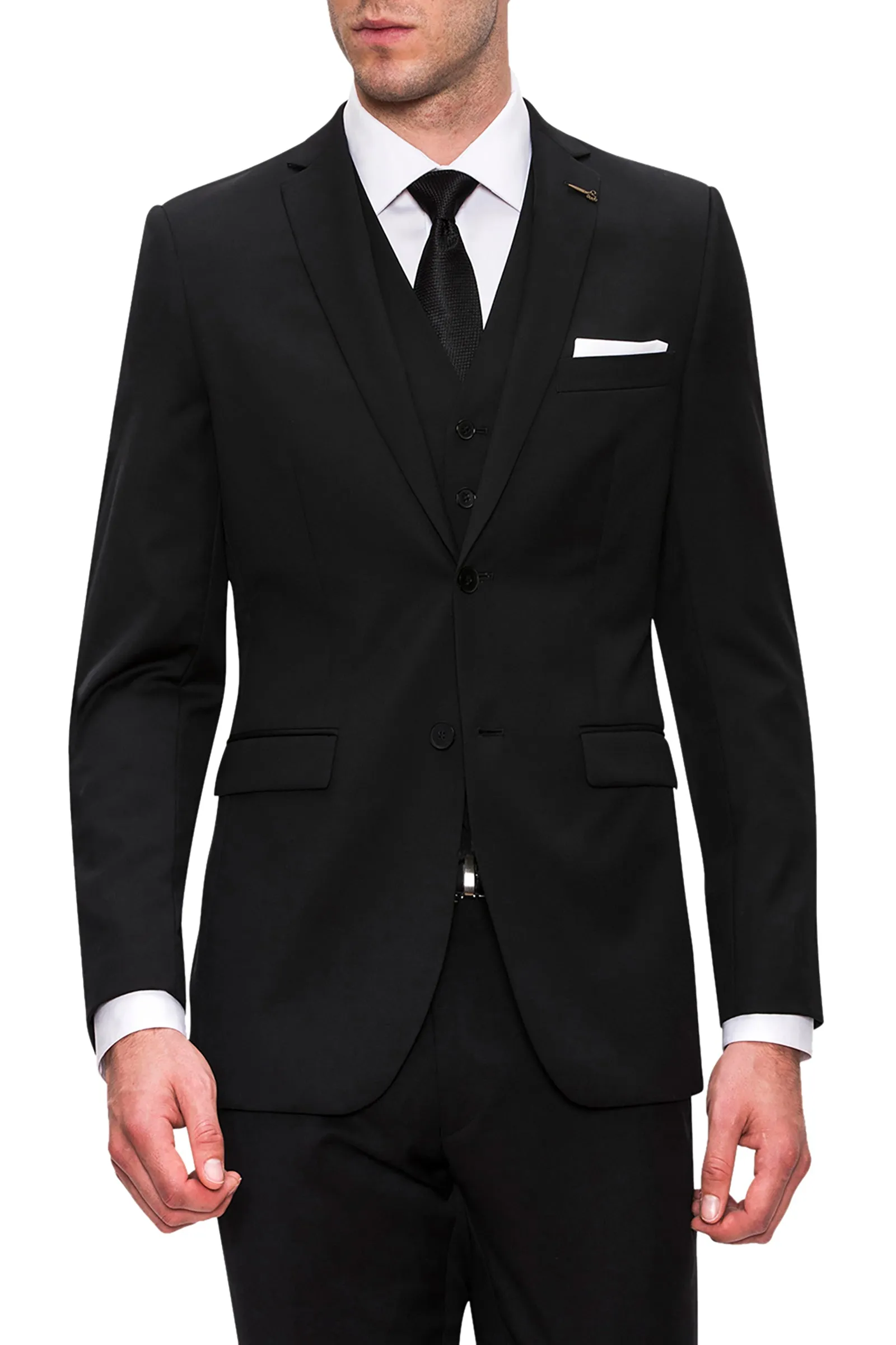 Joe Black ANCHOR FJV032 Black Suit Set