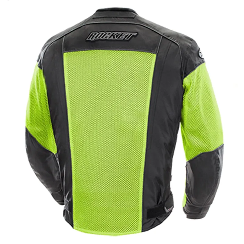 Joe Rocket Men’s Phoenix 6.0 Hi-Viz and Black Mesh Armor Jacket