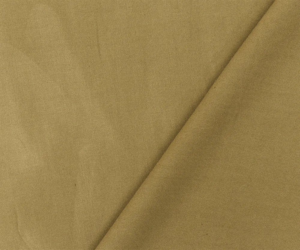 Khaki Brown Challis Solid Woven Fabric