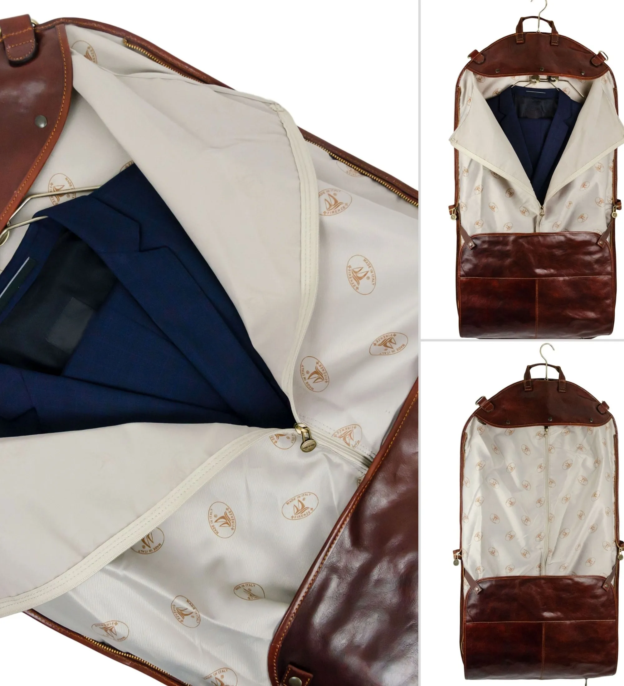 Leather Garment Bag - Travels with Charley