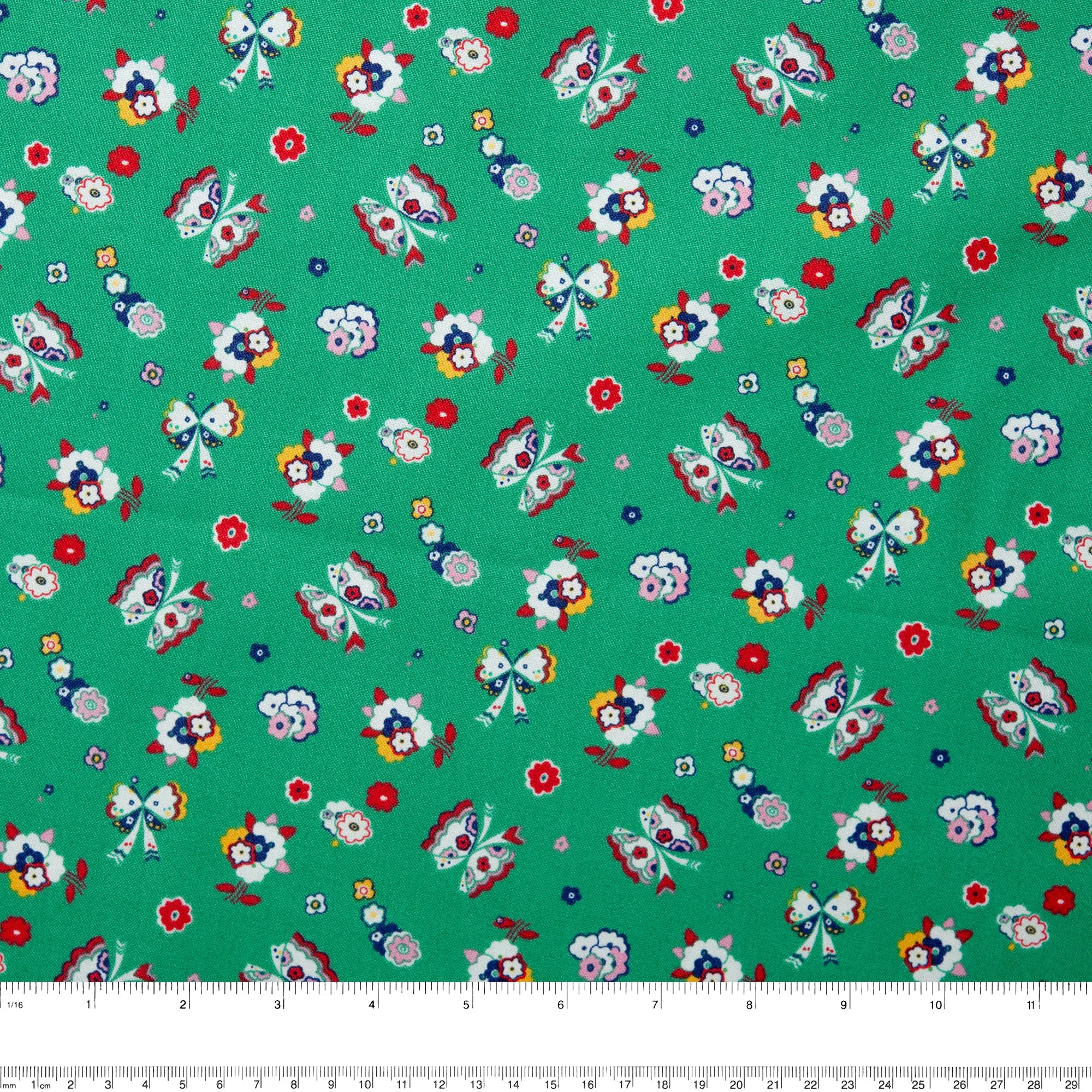 LIBERTY of PARIS Printed Cotton - Buttefly - Green