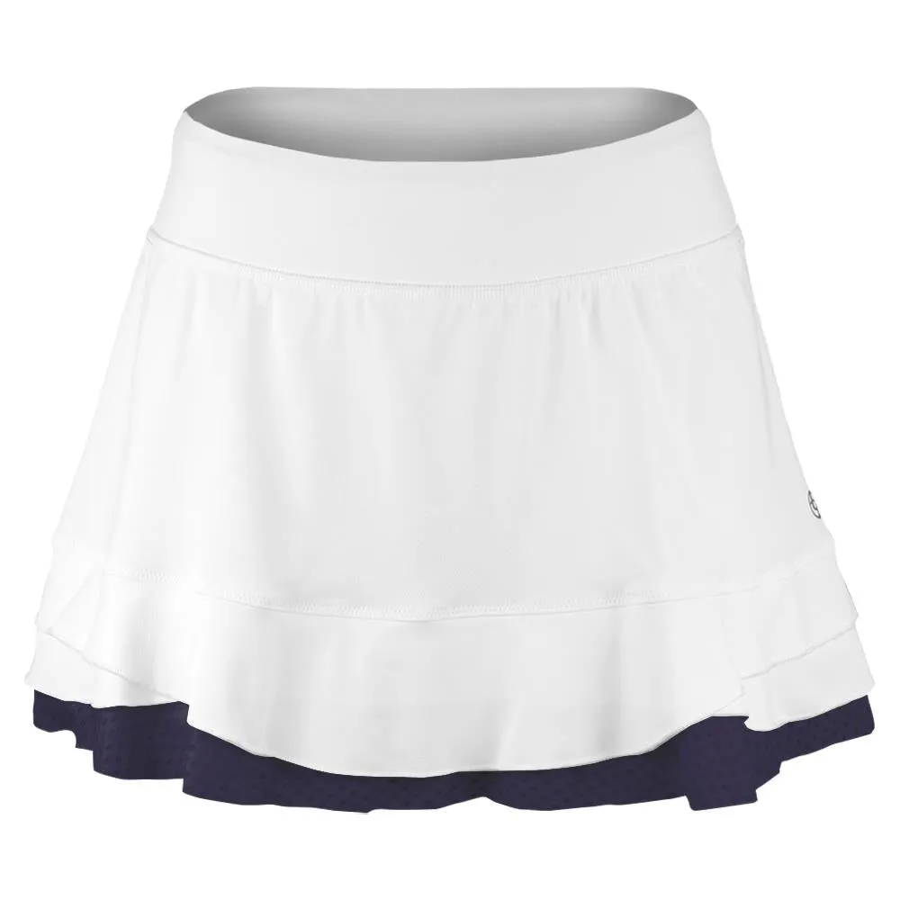 Lija Women's Holiday '24 Distract 13" Skort - White/Eggplant