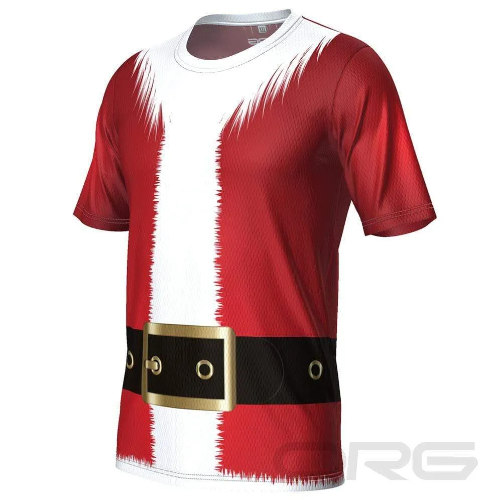 Men's Santa Claus Christmas Suit Short Sleeve Running Shirt