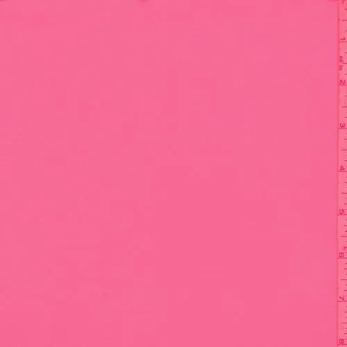 Neon Pink Double Brushed Jersey Knit Fabric