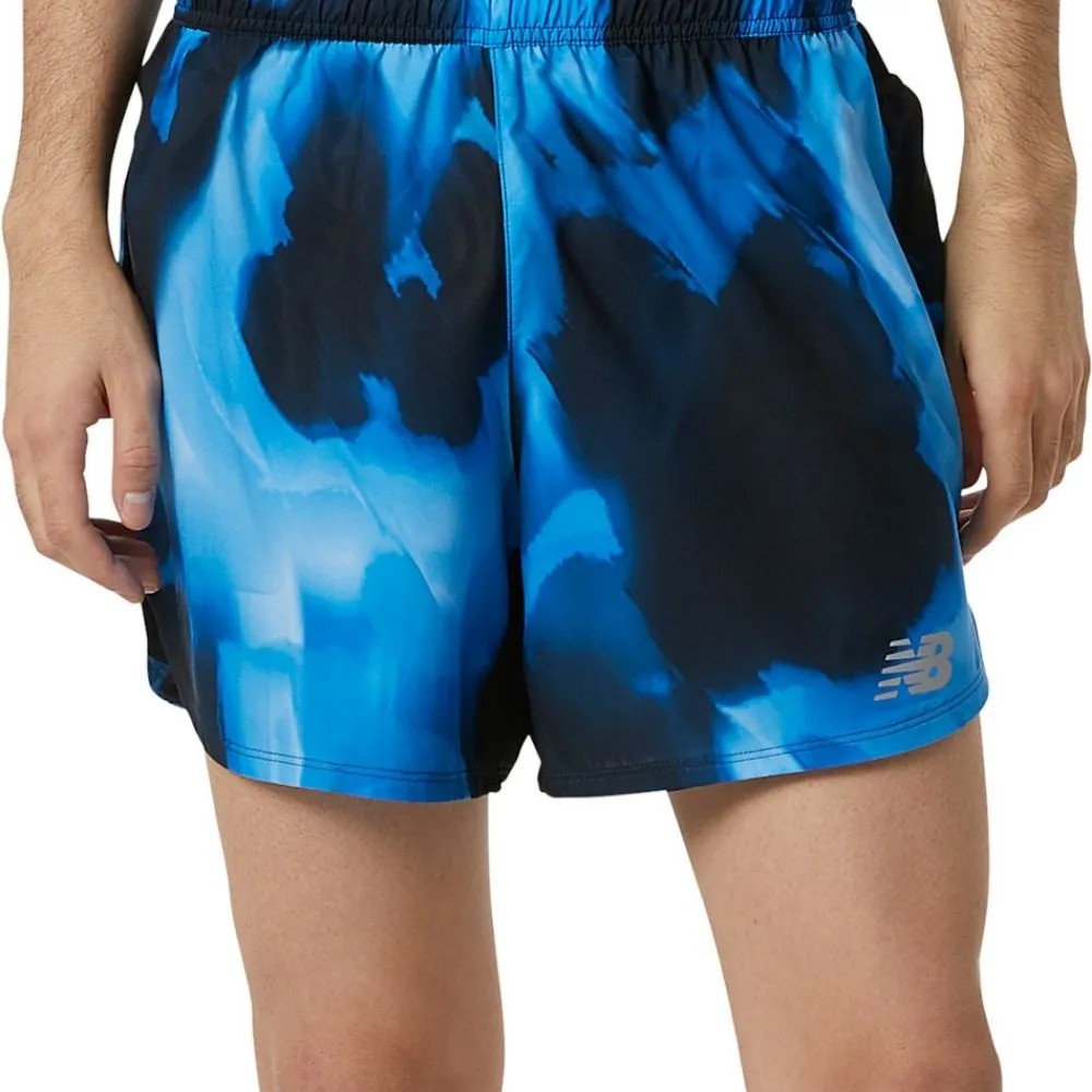 New Balance Men Printed Impact Run 5" Shorts