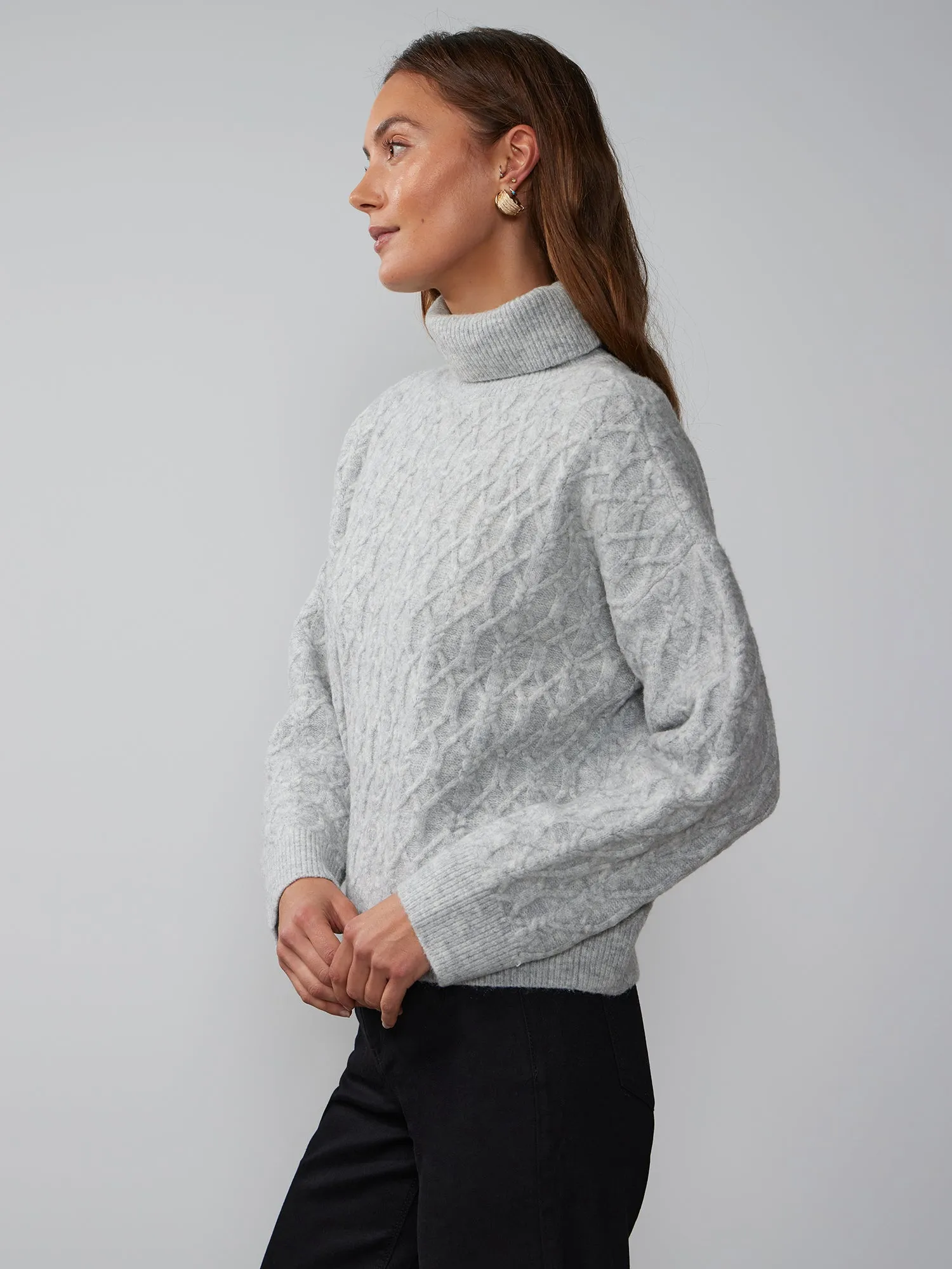 Novelty Long Sleeve Cable Knit Sweater