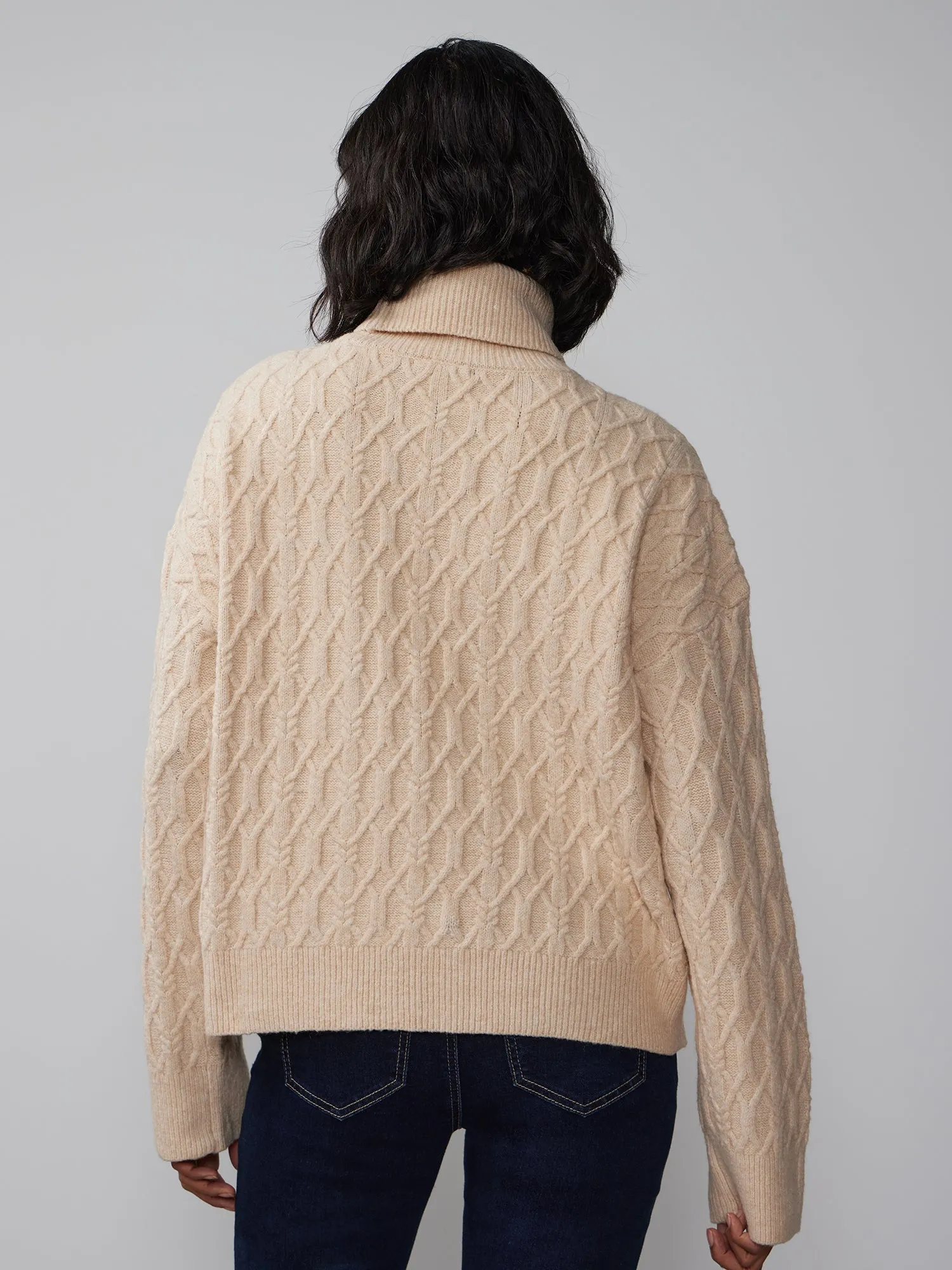 Novelty Long Sleeve Cable Knit Sweater