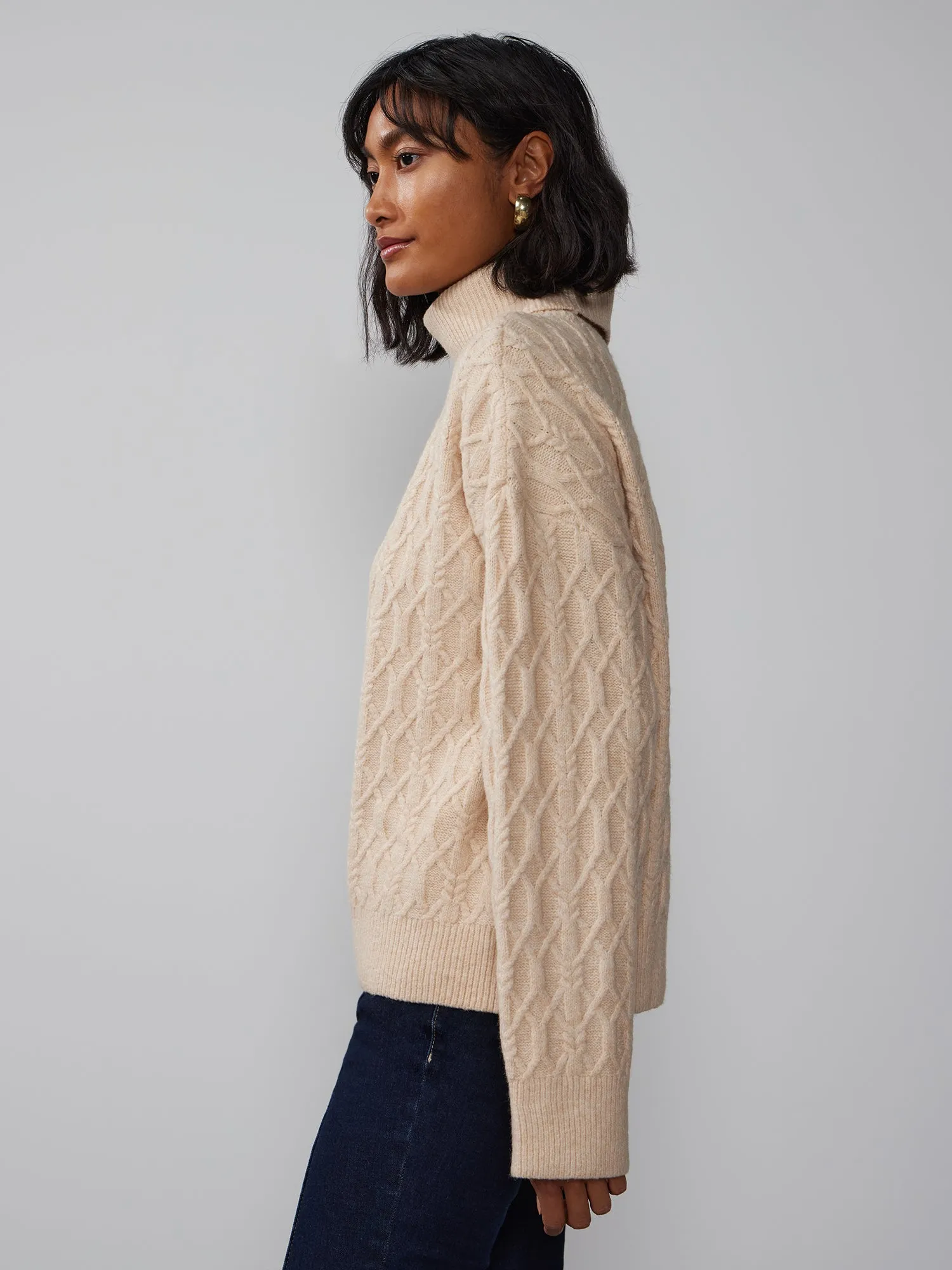 Novelty Long Sleeve Cable Knit Sweater